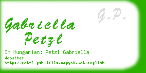 gabriella petzl business card